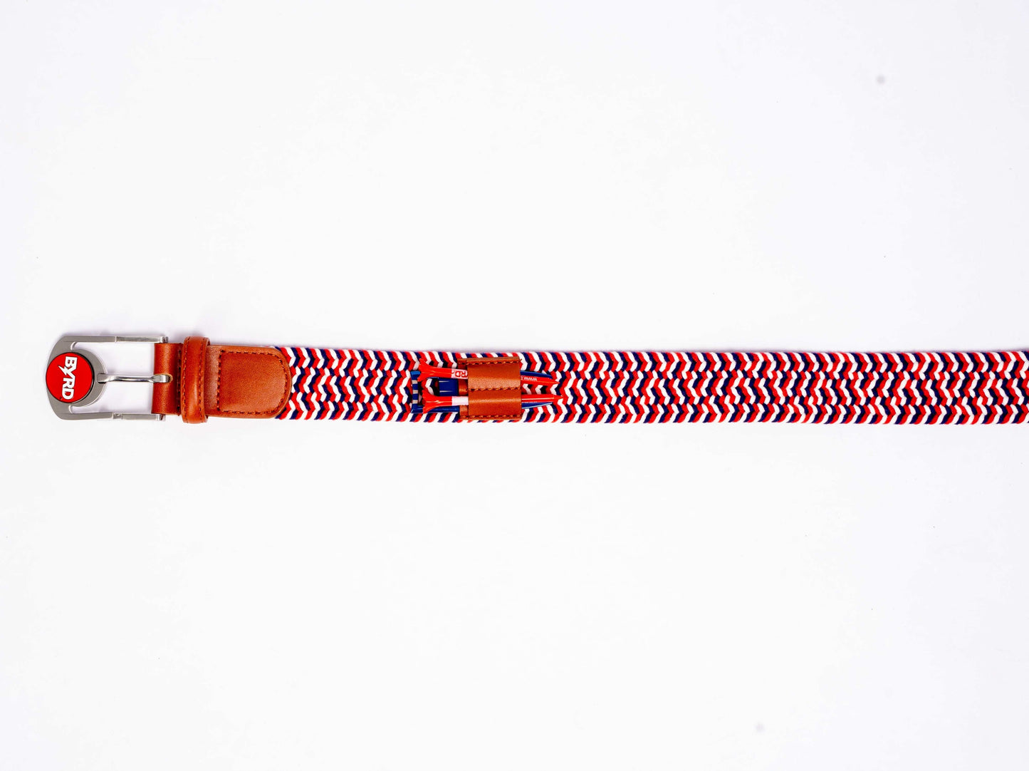 THE BRAIDED BYRD GOLF BELT ♠ Red/White/Blue