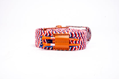 THE BRAIDED BYRD GOLF BELT ♠ Red/White/Blue