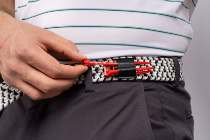 BRAIDED GOLF BELT ♠ Black/Grey/White