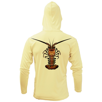 Florida Keys Realistic Lobster Long Sleeve UPF 50+ Dry-Fit Hoodie