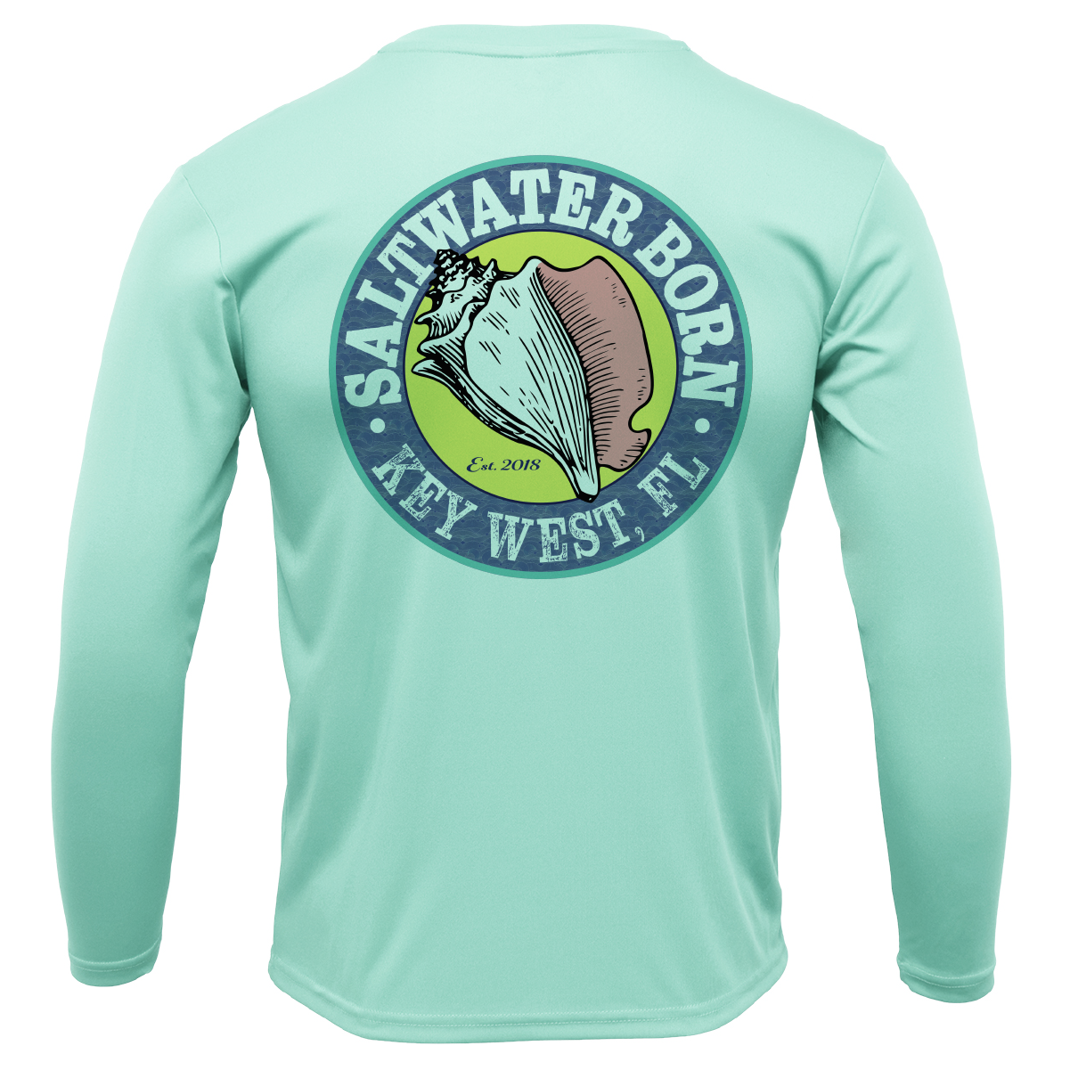 Key West, FL Florida Flag Long Sleeve UPF 50+ Dry-Fit Shirt