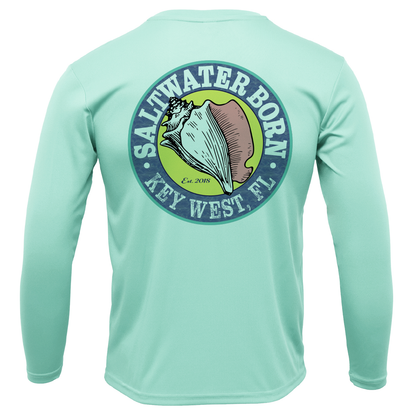 Key West, FL Florida Flag Long Sleeve UPF 50+ Dry-Fit Shirt