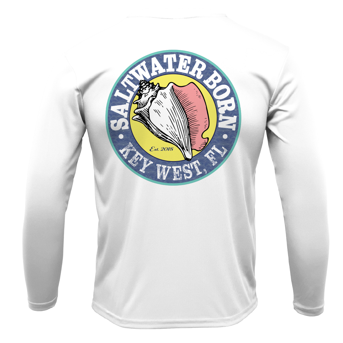 Key West, FL Florida Flag Long Sleeve UPF 50+ Dry-Fit Shirt