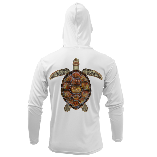 Key West, FL Realistic Turtle Long Sleeve UPF 50+ Dry-Fit Hoodie