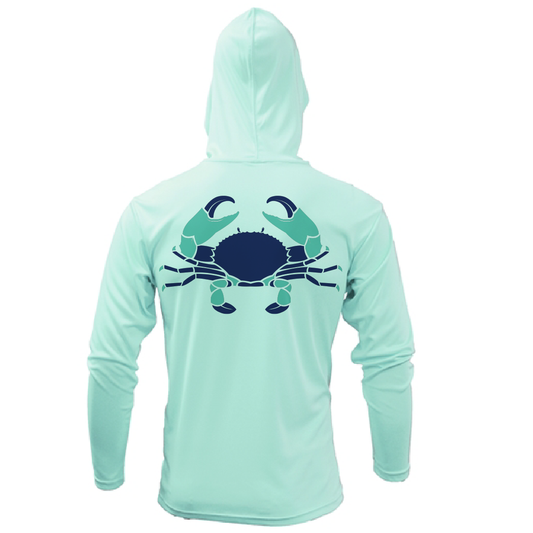 Key West, FL Stone Crab Long Sleeve UPF 50+ Dry-Fit Hoodie