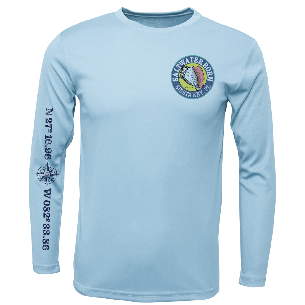 Siesta Key, FL Kraken Men's Long Sleeve UPF 50+ Dry-Fit Shirt