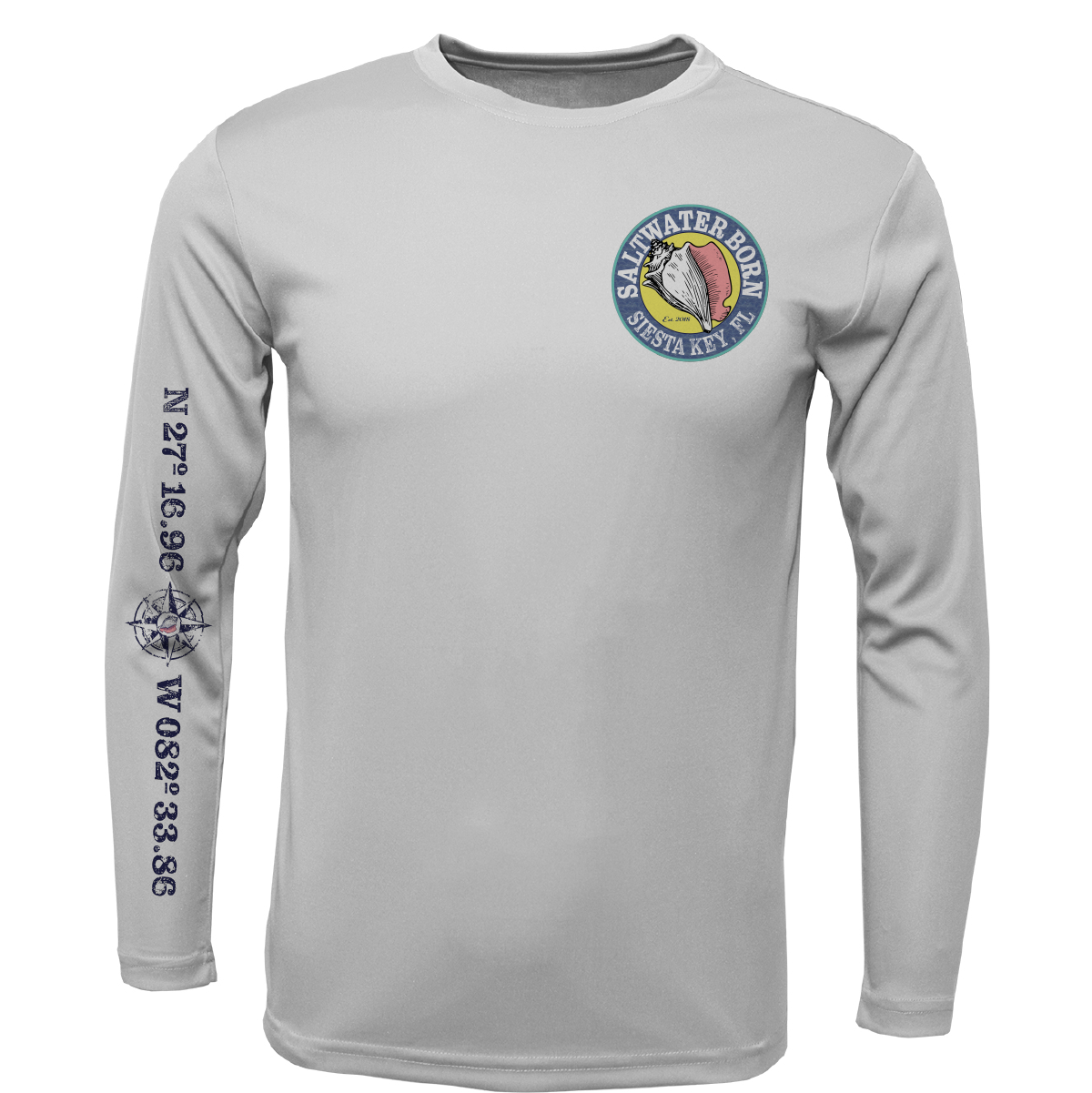 Siesta Key, FL Kraken Men's Long Sleeve UPF 50+ Dry-Fit Shirt