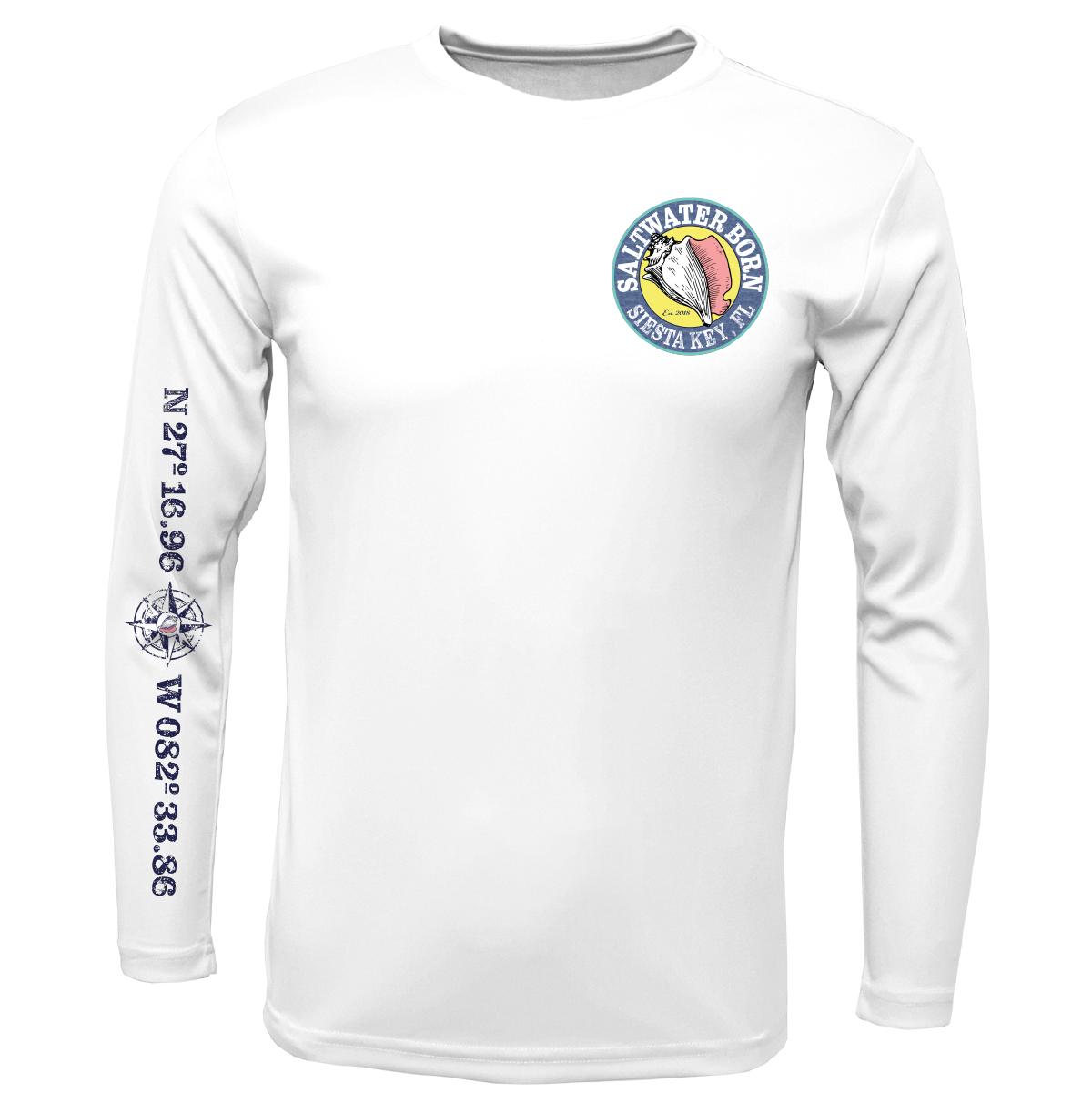 Siesta Key, FL Kraken Men's Long Sleeve UPF 50+ Dry-Fit Shirt