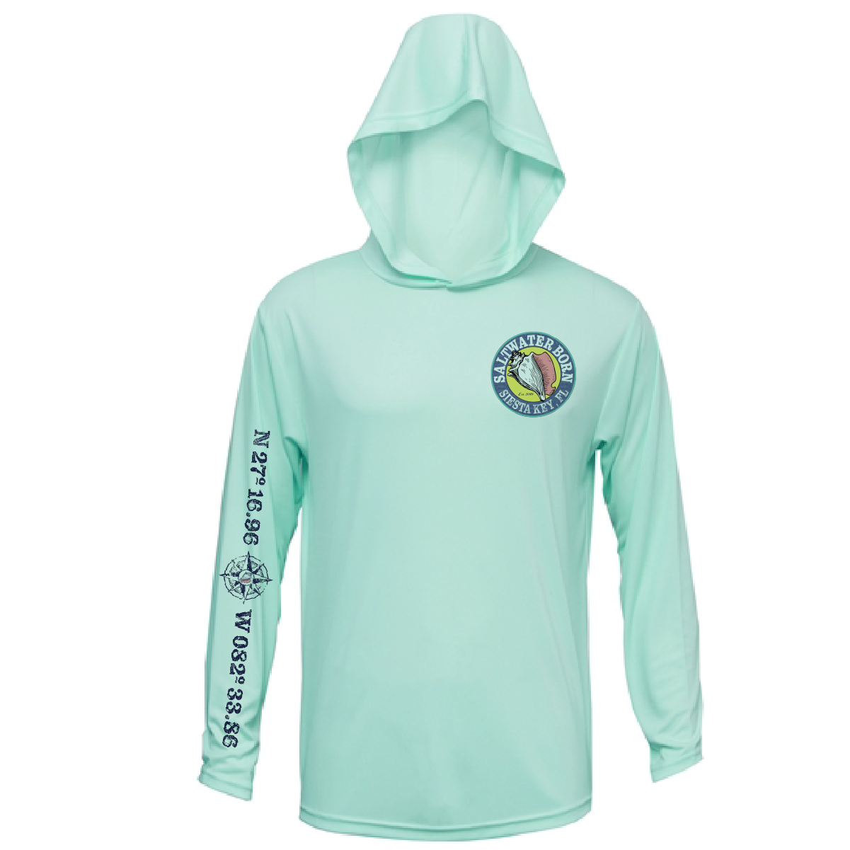 Siesta Key, FL "Surrender The Booty" Long Sleeve UPF 50+ Dry-Fit Hoodie