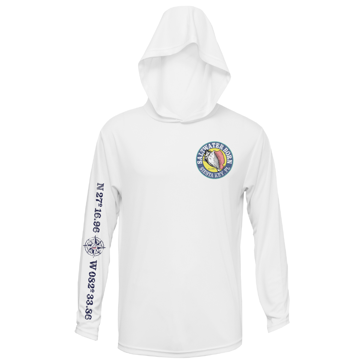 Siesta Key, FL "Surrender The Booty" Long Sleeve UPF 50+ Dry-Fit Hoodie
