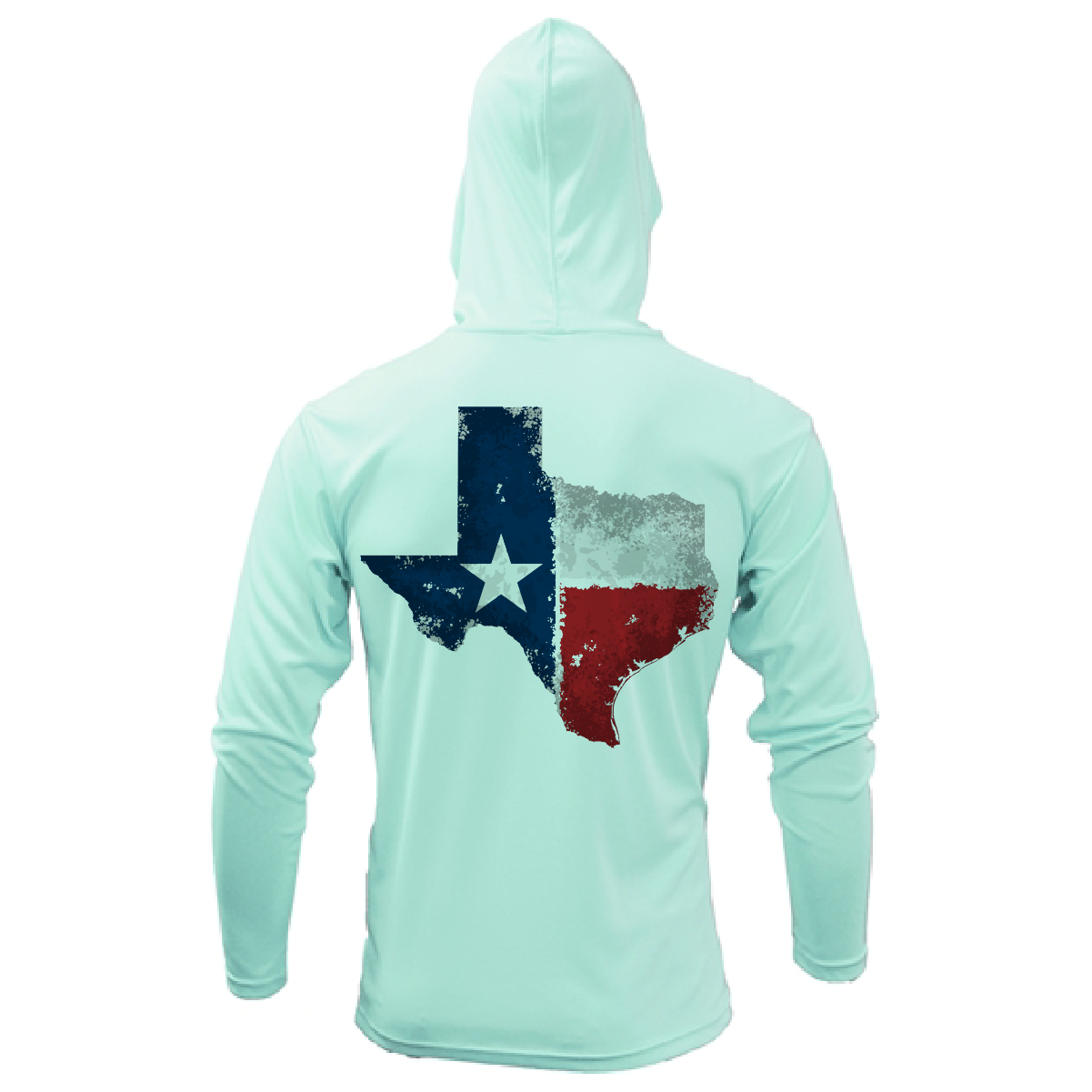 DFW State of Texas Freshwater Born Men's Long Sleeve UPF 50+ Dry-Fit Hoodie