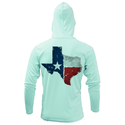 DFW State of Texas Freshwater Born Men's Long Sleeve UPF 50+ Dry-Fit Hoodie