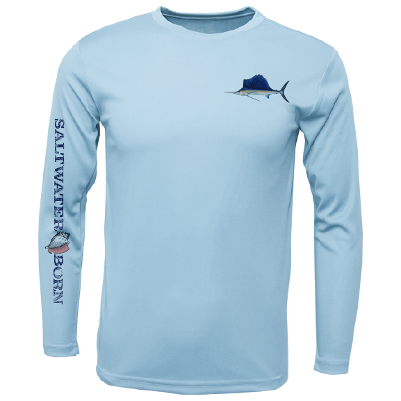 Sailfish on Chest Long Sleeve UPF 50+ Dry-Fit Shirt