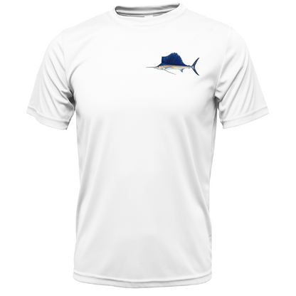 Key West, FL Sailfish on Chest Short Sleeve UPF 50+ Dry-Fit Shirt