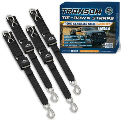 48" TRANSOM STRAPS SS