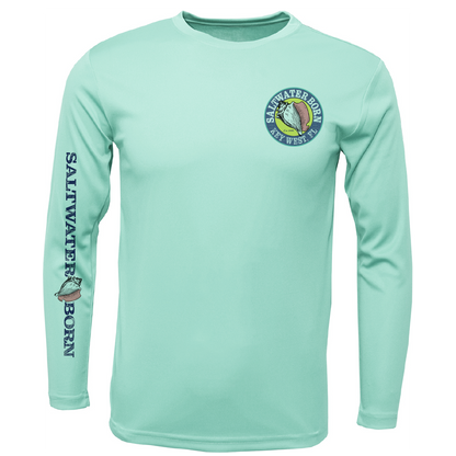 Key West, FL Sunken Pirate Ship Men's Long Sleeve UPF 50+ Dry-Fit Shirt