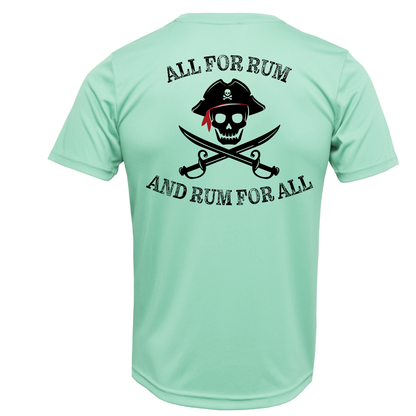 New York Freshwater Born "All For Rum and Rum For All" Men's Short Sleeve UPF 50+ Dry-Fit Shirt