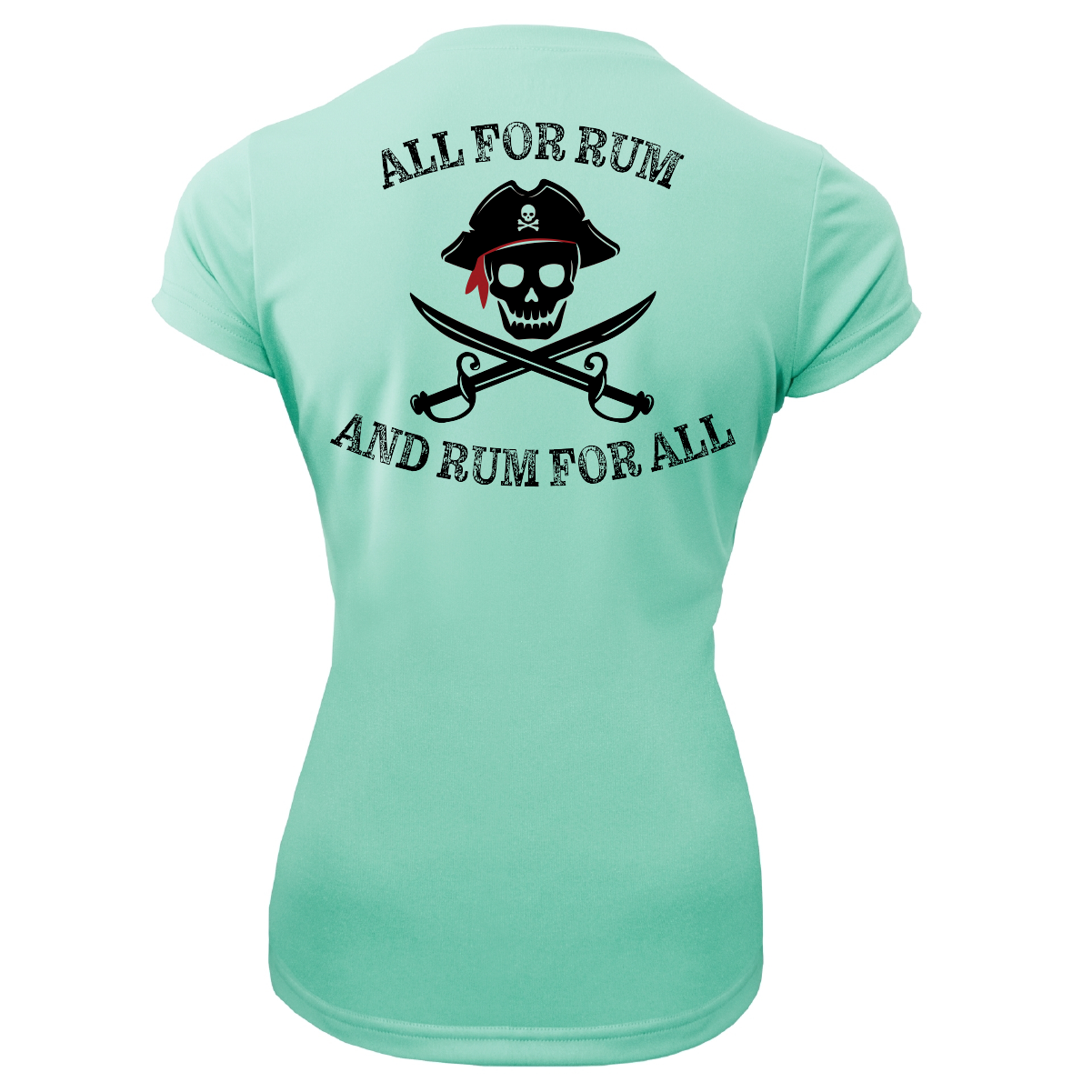 DFW, TX Freshwater Born "All For Rum and Rum For All" Women's Short Sleeve UPF 50+ Dry-Fit Shirt
