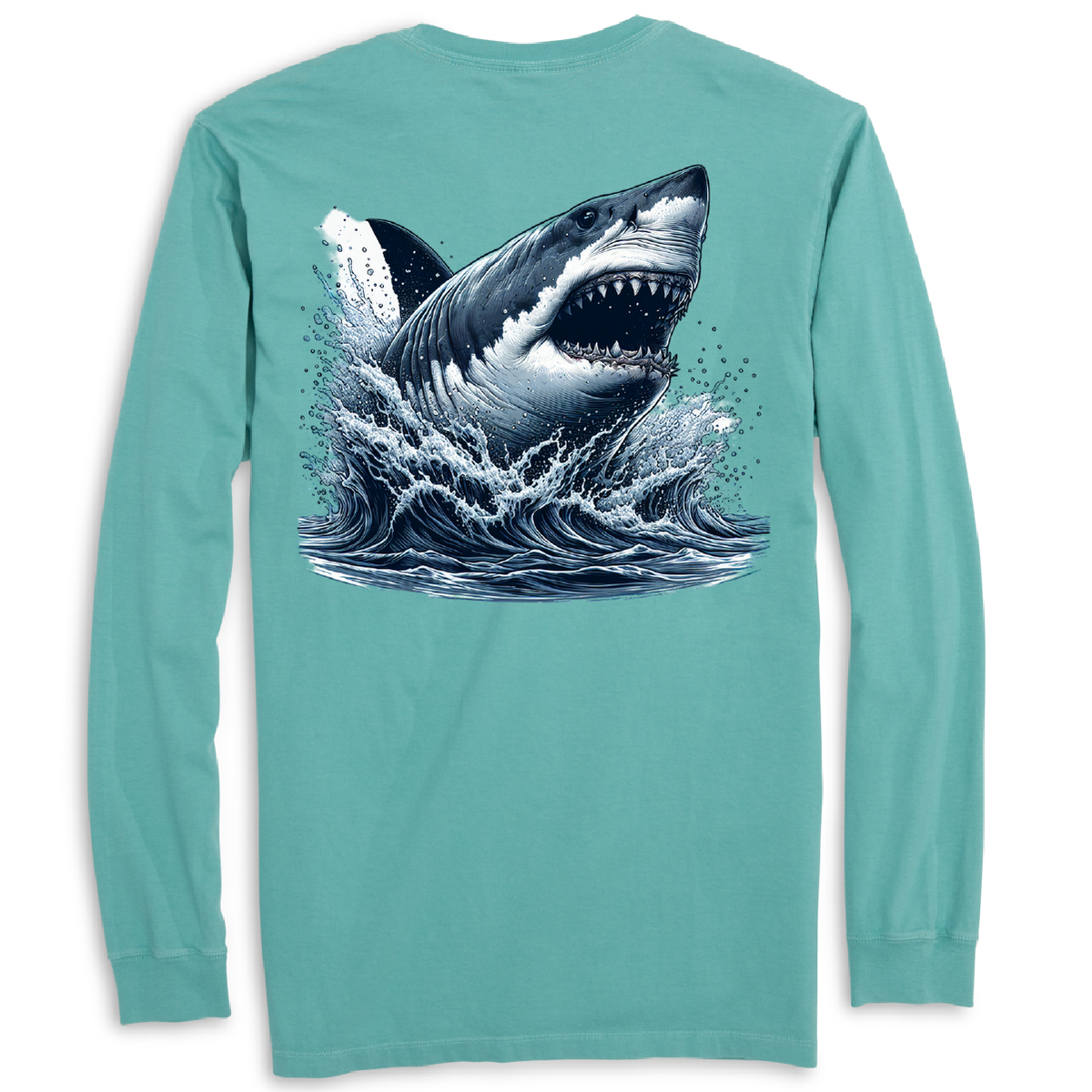Cape Cod, MA Jaws Women's Cotton Long Sleeve Shirt