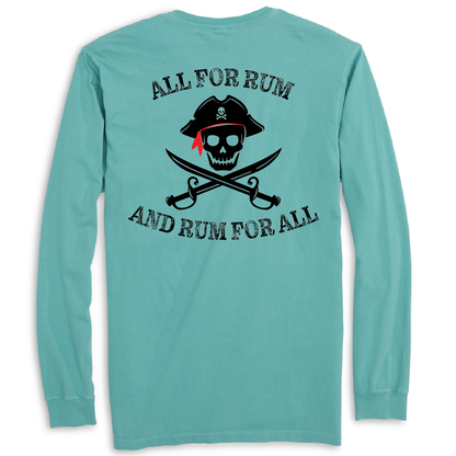 New York Freshwater Born "All For Rum and Rum For All" Men's Cotton Long Sleeve Shirt