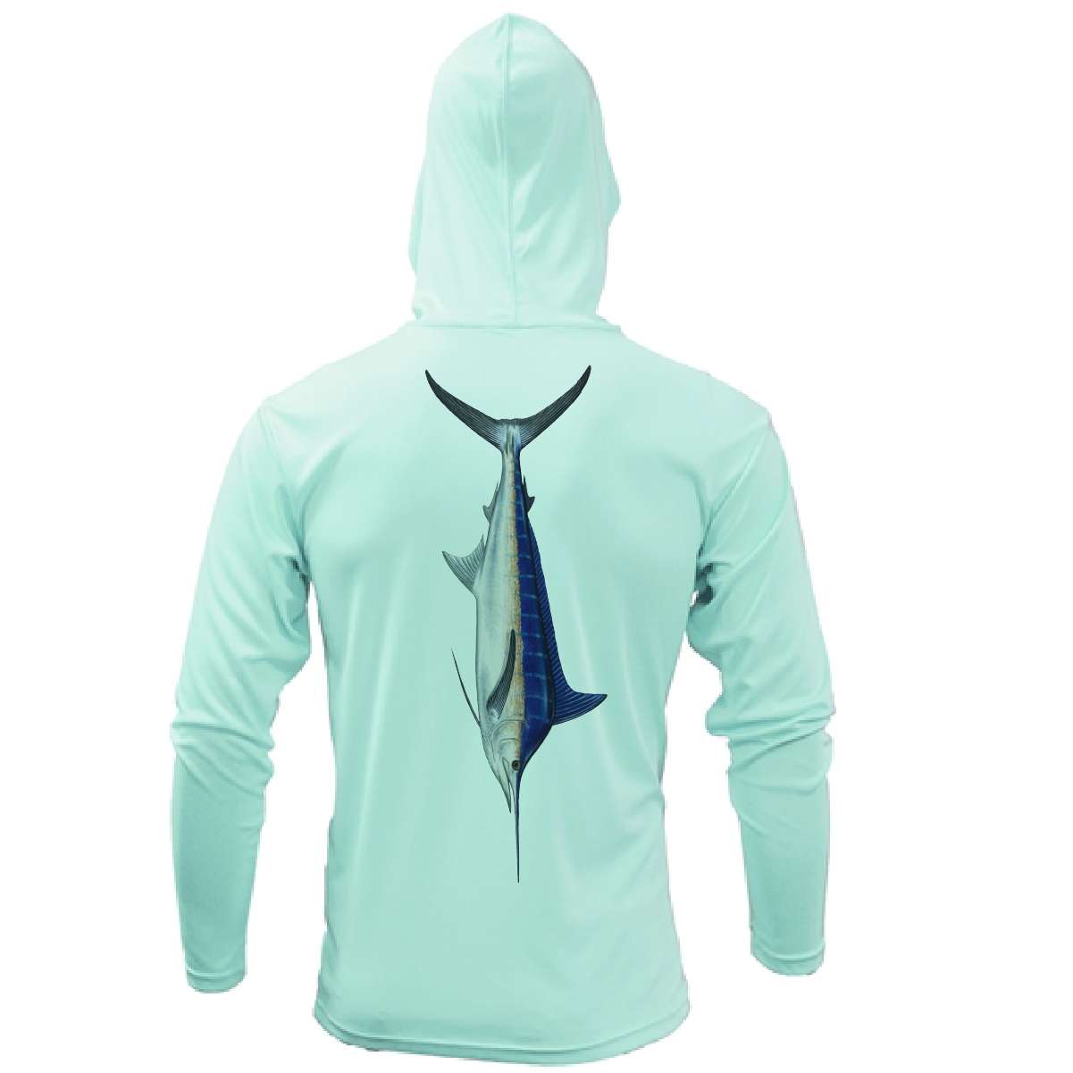 Catalina Island, CA Blue Marlin Boy's Long Sleeve UPF 50+ Dry-Fit Hoodie