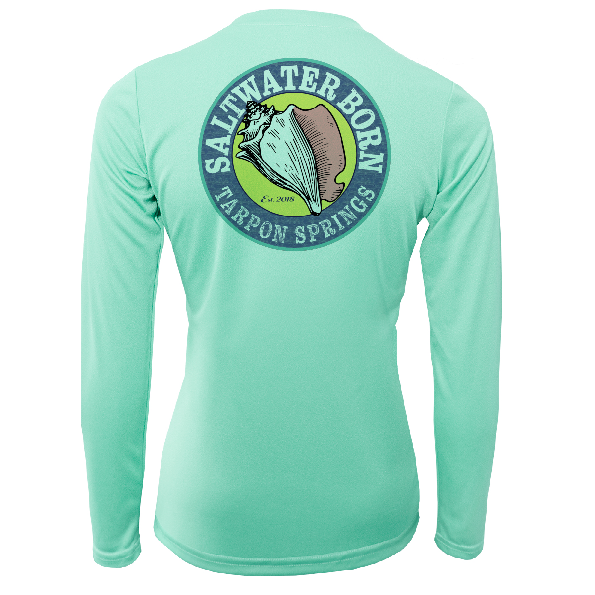 Tarpon Springs, FL "Saltwater Hair Don't Care" Long Sleeve UPF 50+ Dry-Fit Shirt