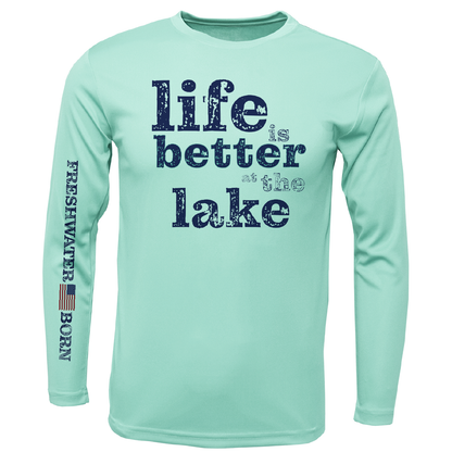 Michigan "Life is Better at the Lake" Boy's Long Sleeve UPF 50+ Dry-Fit Shirt