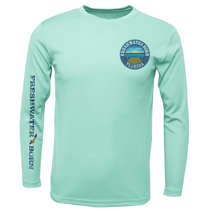 Florida Freshwater Born Peacock Bass Boy's Long Sleeve UPF 50+ Dry-Fit Shirt