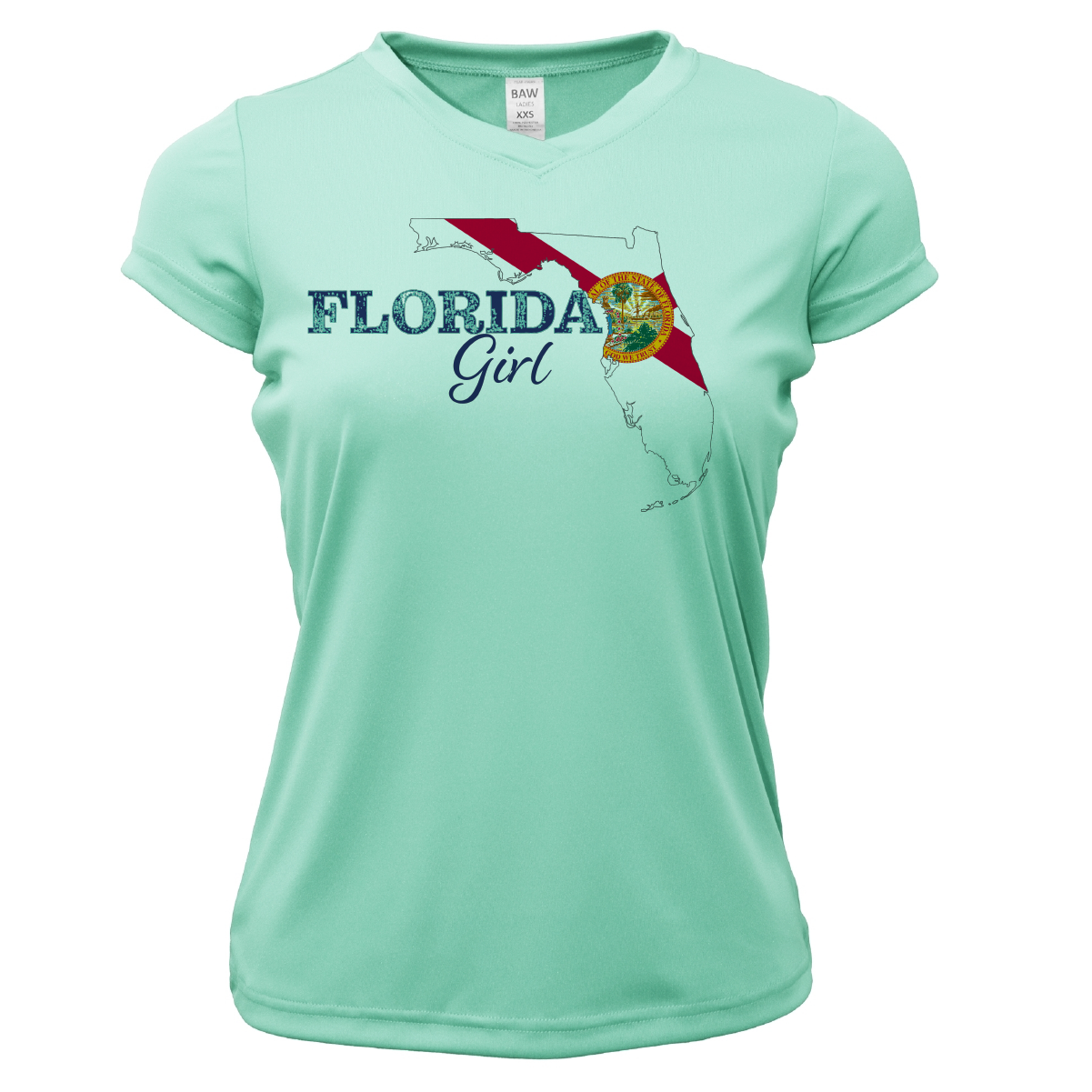 Tarpon Springs Florida Girl Women's Short Sleeve UPF 50+ Dry-Fit Shirt
