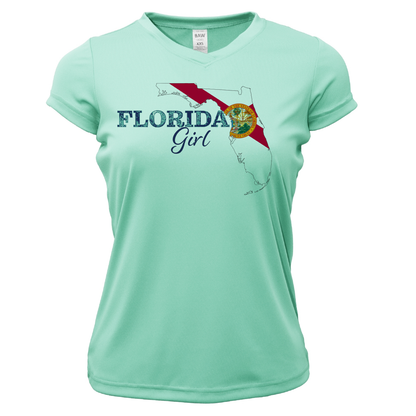 Tarpon Springs Florida Girl Women's Short Sleeve UPF 50+ Dry-Fit Shirt