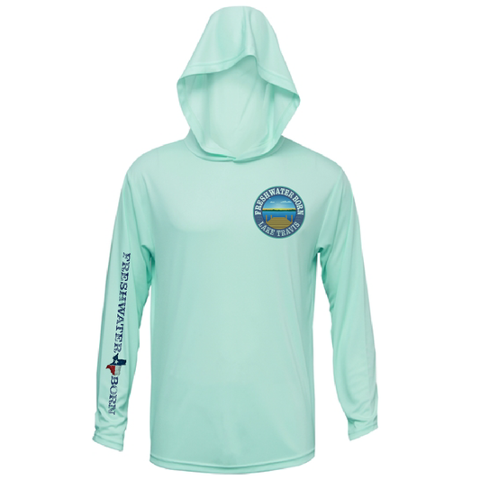 Lake Travis Freshwater Born Kraken Men's Long Sleeve UPF 50+ Dry-Fit Hoodie
