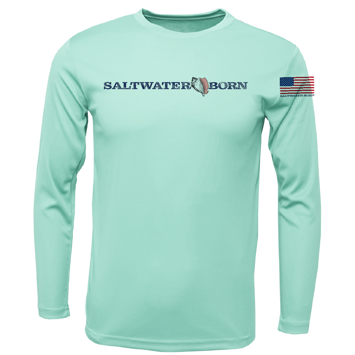 Hammerhead Outline Men's Long Sleeve UPF 50+ Dry-Fit Shirt