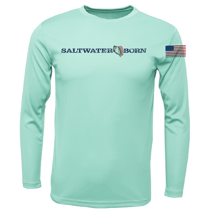 Hammerhead Outline Men's Long Sleeve UPF 50+ Dry-Fit Shirt