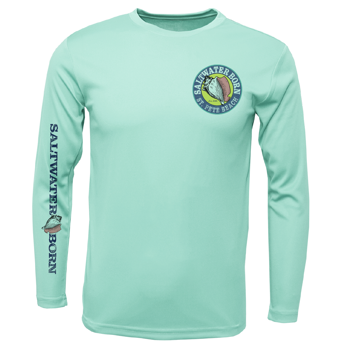 St. Pete Beach, FL Turtle Boy's Long Sleeve UPF 50+ Dry-Fit Shirt