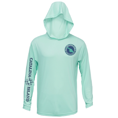 Avalon, CA Underwater Reef Adventure Men's Long Sleeve UPF 50+ Dry-Fit Hoodie