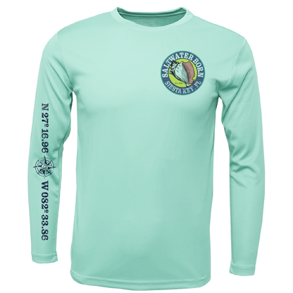 Siesta Key, FL "Surrender The Booty" Men's Long Sleeve UPF 50+ Dry-Fit Shirt