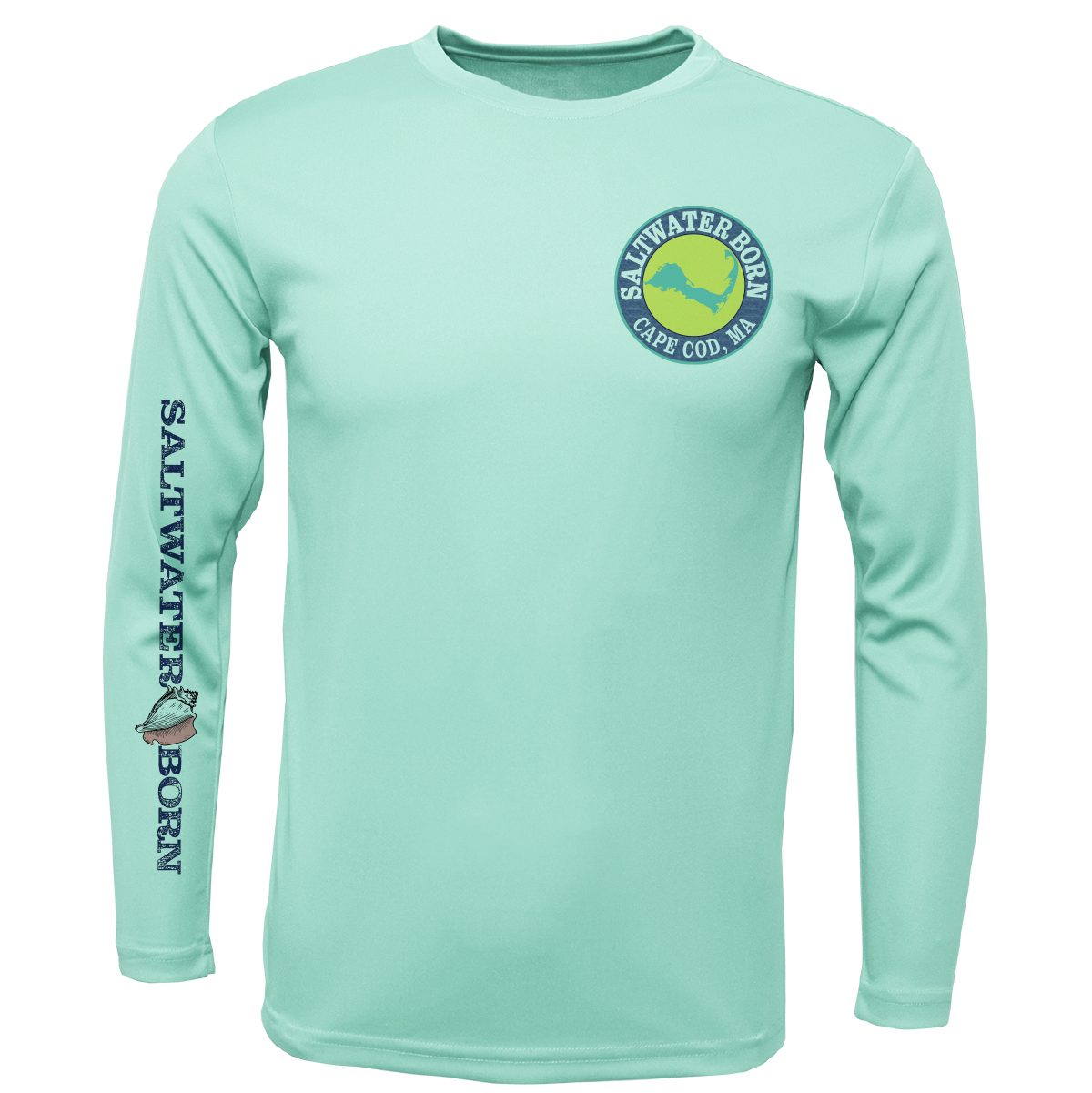 Cape Cod, MA Jaws Men's Long Sleeve UPF 50+ Dry-Fit Shirt