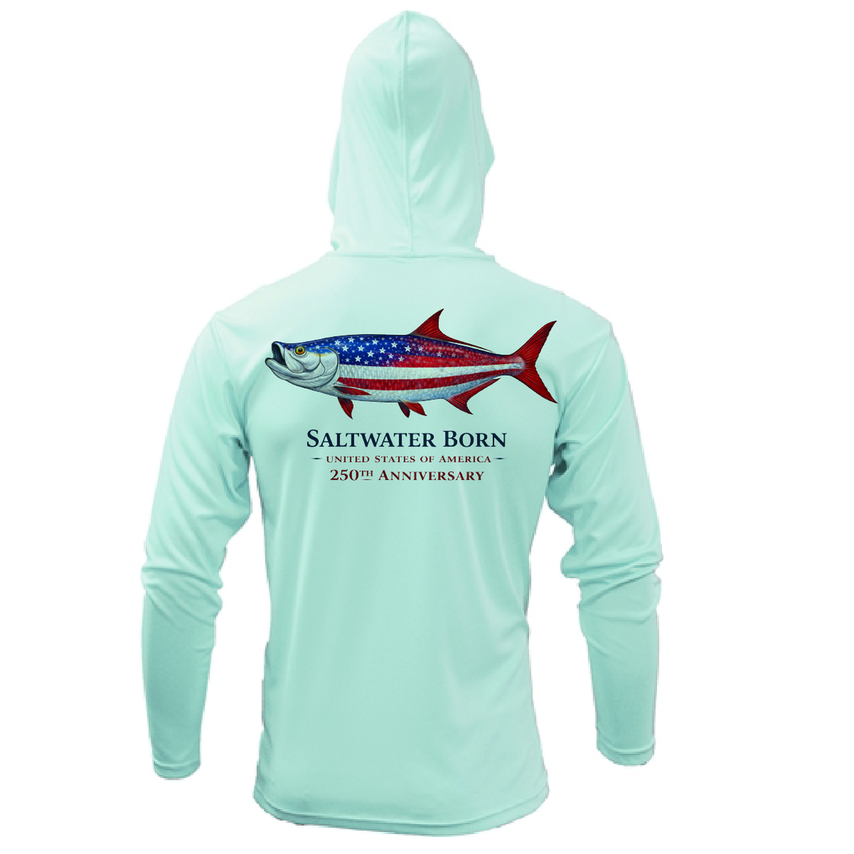 250th Action Tarpon Girl's Long Sleeve UPF 50+ Dry-Fit Hoodie