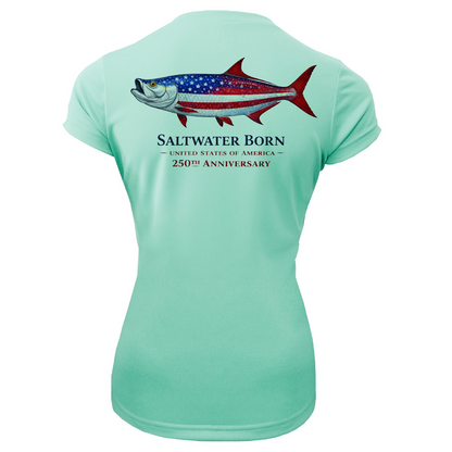250th Anniversary Action Tarpon Women's Short Sleeve UPF 50+ Dry-Fit Shirt
