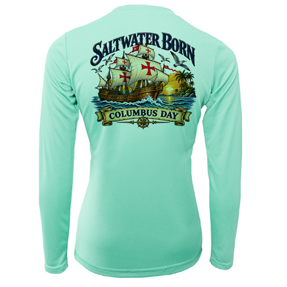 Columbus Day Ship Women's Long Sleeve UPF 50+ Dry-Fit Shirt