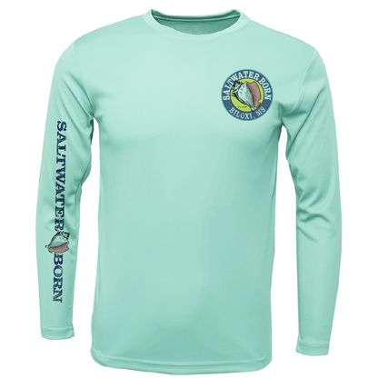 Biloxi, MS Redfish Boy's Long Sleeve UPF 50+ Dry-Fit Shirt