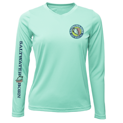 Key West, FL Rooster Women's Long Sleeve UPF 50+ Dry-Fit Shirt