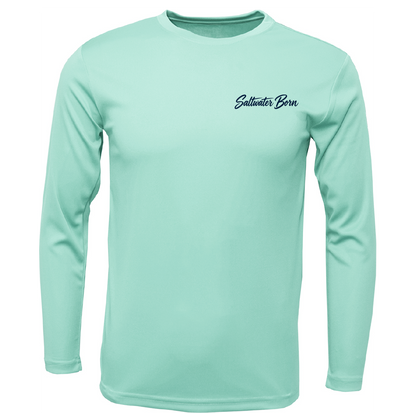 Long Island, NY Saltwater Born Beach Truck Men's Long Sleeve UPF 50+ Dry-Fit Shirt