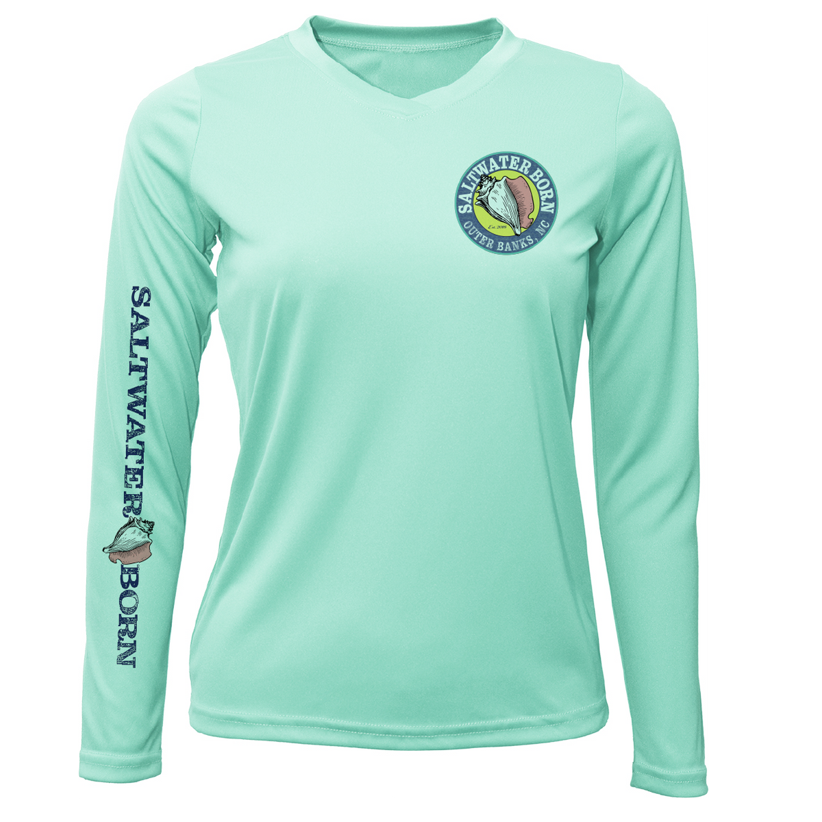 Outer Banks, NC Beach Jeep Women's Long Sleeve UPF 50+ Dry-Fit Shirt