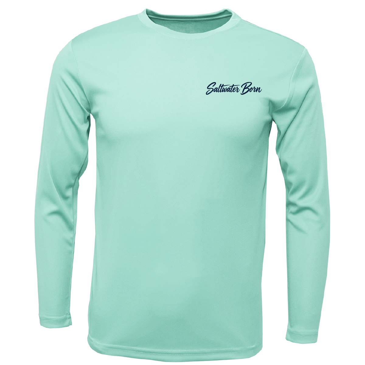Long Island, NY Saltwater Born Sportfish Men's Long Sleeve UPF 50+ Dry-Fit Shirt