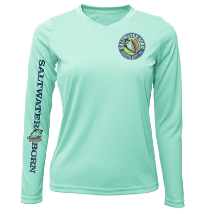 Siesta Key Beach Girl Women's Long Sleeve UPF 50+ Dry-Fit Shirt