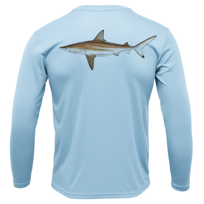 Siesta Key, FL Blacktip Long Sleeve UPF 50+ Dry-Fit Shirt