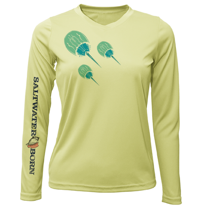 Siesta Key Horseshoe Crab Women's Long Sleeve UPF 50+ Dry-Fit Shirt