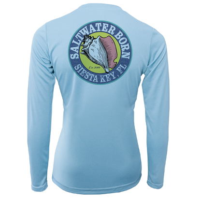 Siesta Key Horseshoe Crab Women's Long Sleeve UPF 50+ Dry-Fit Shirt