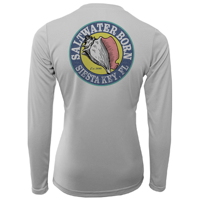 Siesta Key Horseshoe Crab Women's Long Sleeve UPF 50+ Dry-Fit Shirt